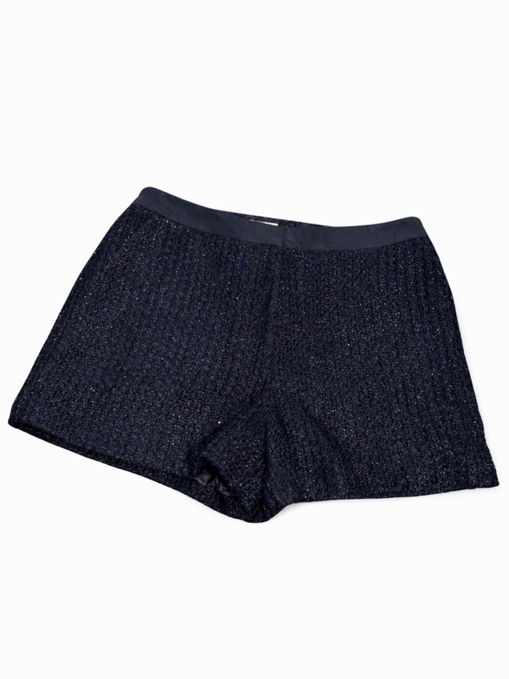 Ted Baker New With Tag-Tweed Navy Blue Farish Lined Metallic Women Suit Short